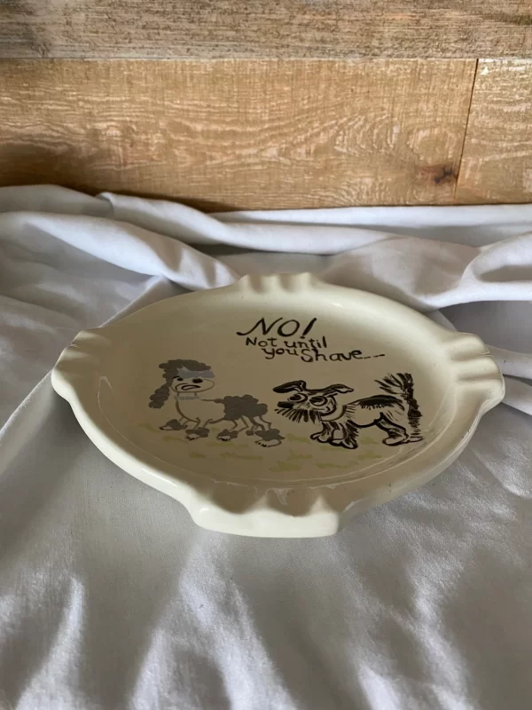 Adult ceramic ashtray vintage piece two