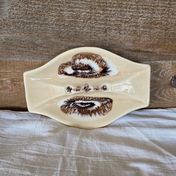 Atomic mid century ceramic ashtray