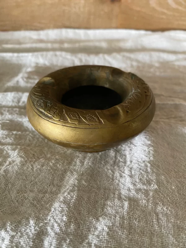 Brass ashtray vintage front