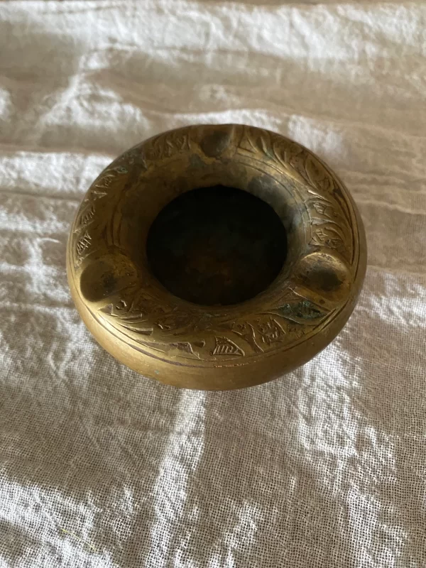 Brass ashtray vintage top three