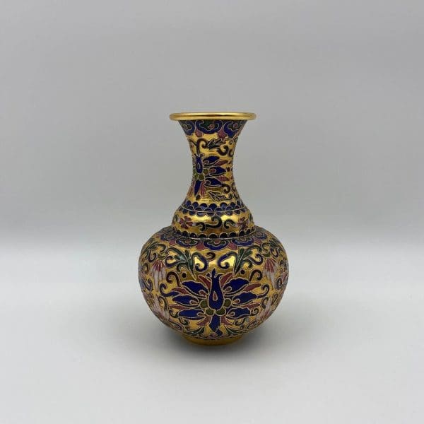 Vintage Cloisonne Enamel Vase front