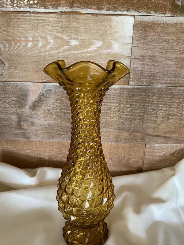 vintage amber glass vase Empoli