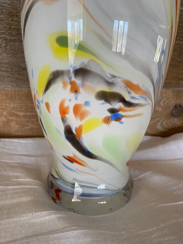 Hand blown art glass vase base