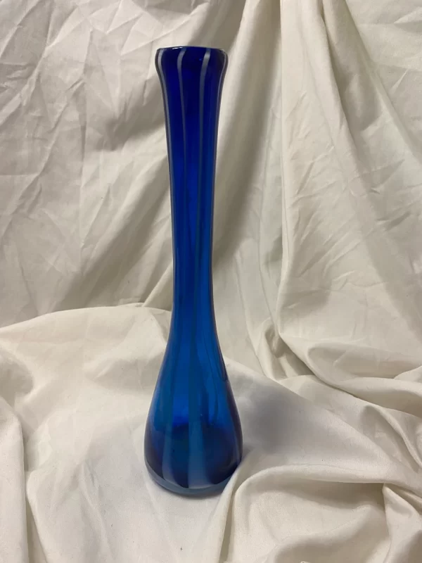 vintage Wales Glass vase blue glass