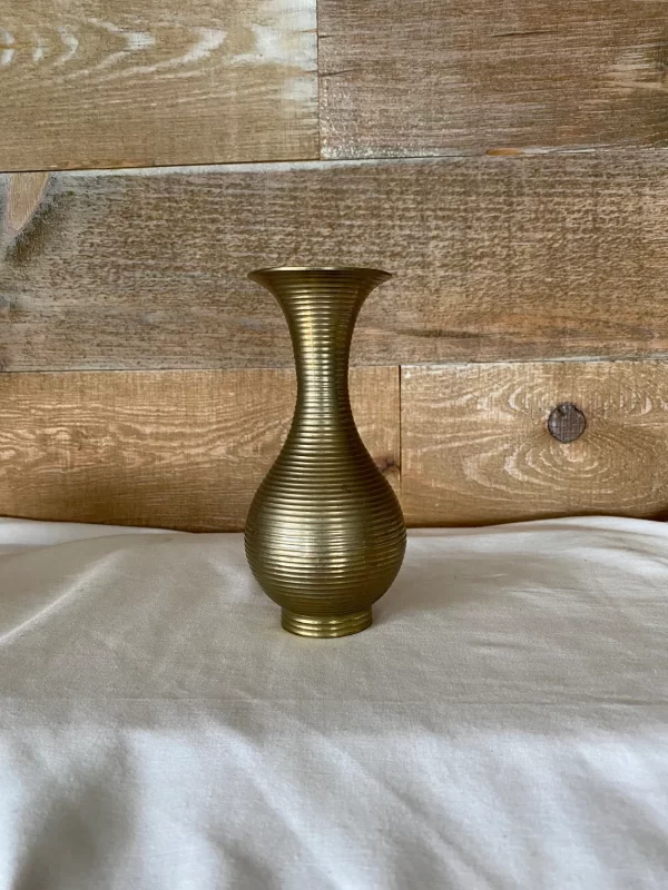 brass flower vase