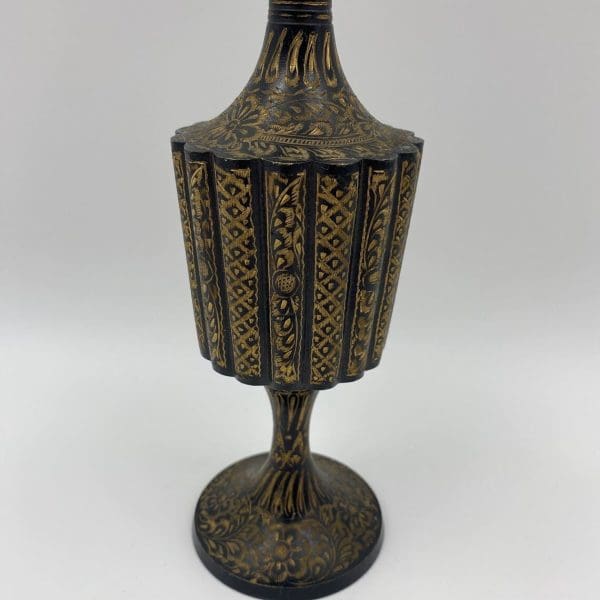 vintage brass vase black