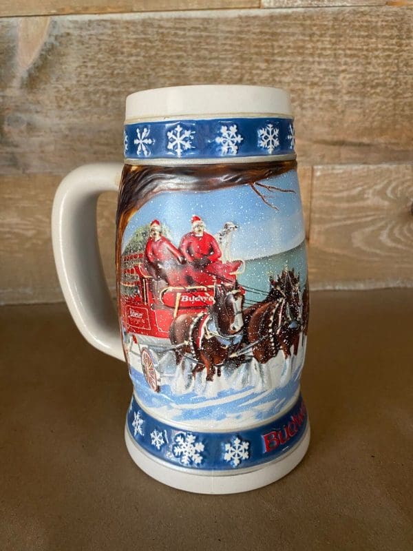 1995 Budweiser holiday stein front