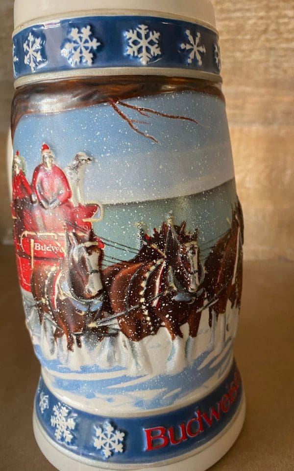 1995 Budweiser holiday stein horses