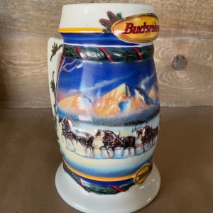 2000 Budweiser holiday stein front