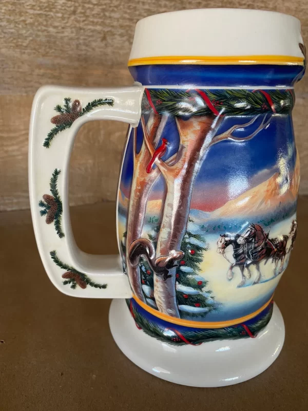 2000 Budweiser holiday stein left