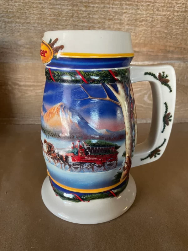 2000 Budweiser holiday stein right side