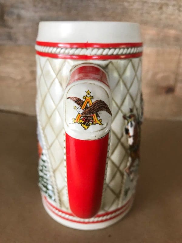 1985 Budweiser holiday stein handle