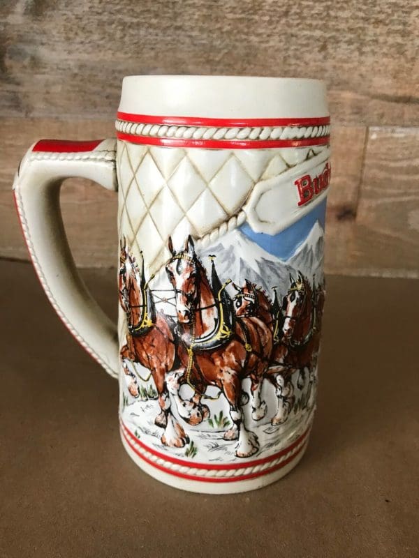 1985 Budweiser holiday stein left