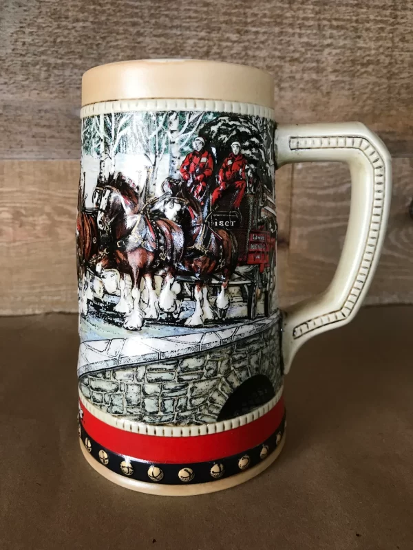 1988 Budweiser holiday stein left side