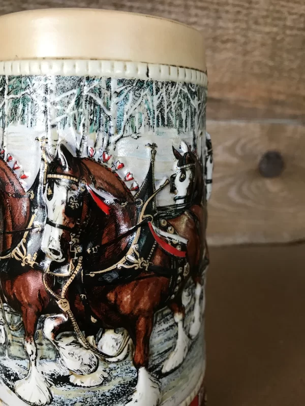 1988 Budweiser holiday stein mancave mug