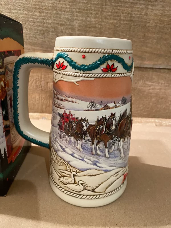 1996 Budweiser holiday stein right side