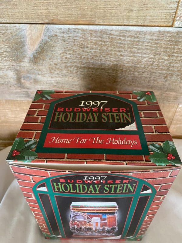 1997 Budweiser holiday stein box top