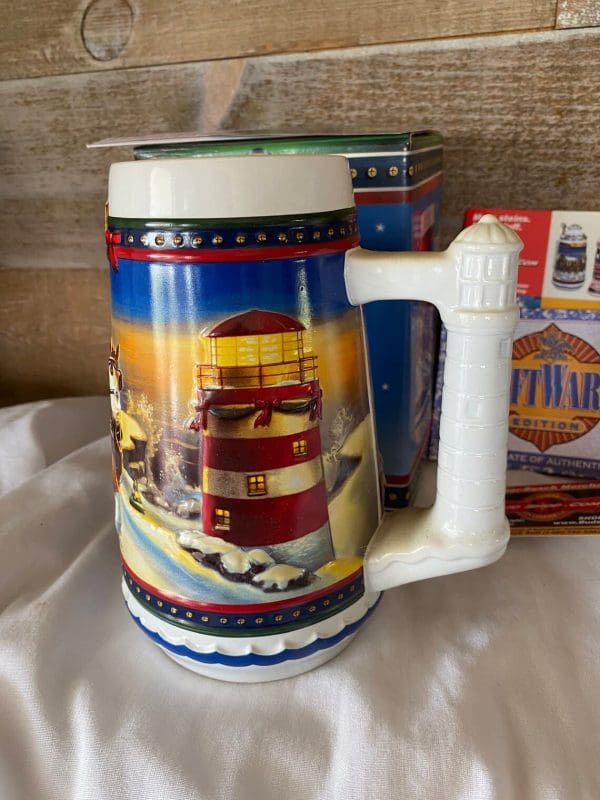 2002 Budweiser holiday stein side