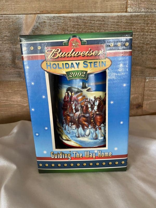 2002 Budweiser holiday stein in box