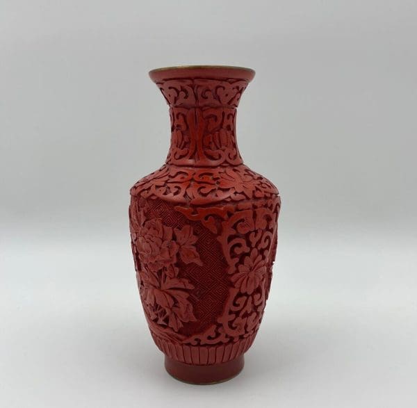 red cinnabar vase right