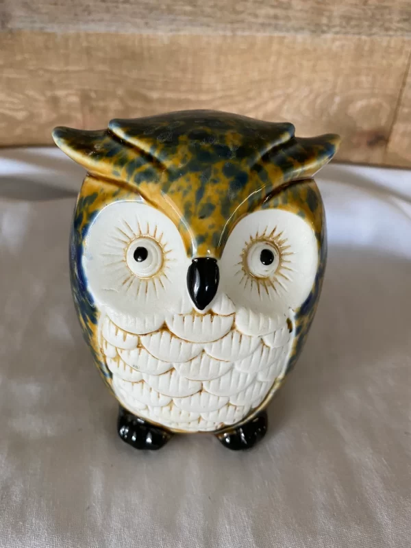 ceramic owl vase front top