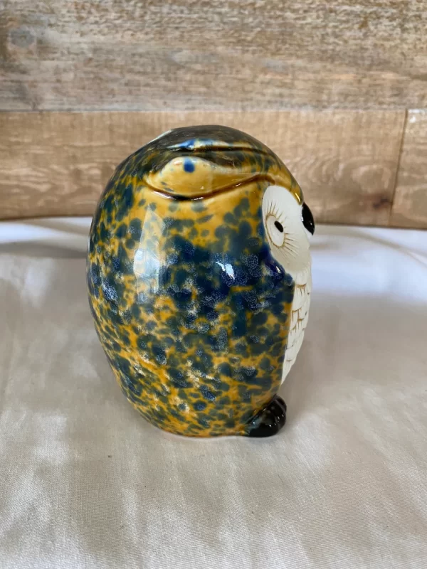 ceramic owl vase left side