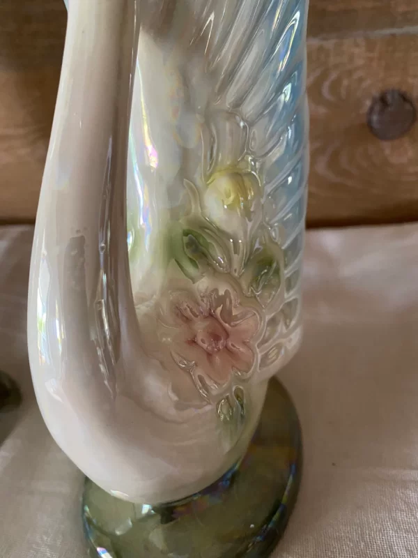 vintage ceramic swan vase close swan