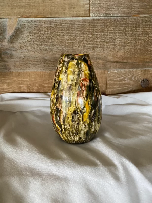 ceramic marble vase green