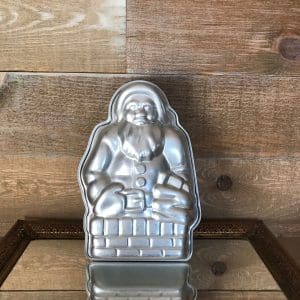 vintage Santa cake pan standing