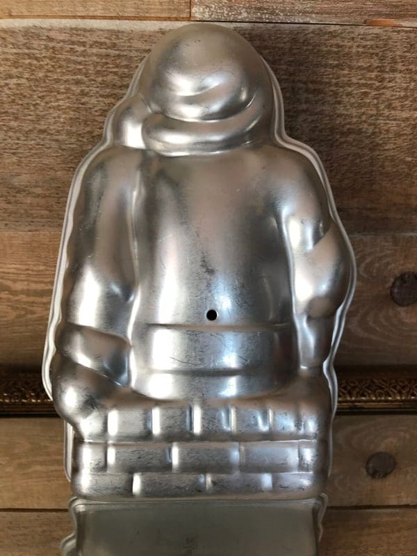 vintage Santa cake pan back