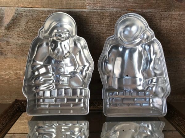 vintage Santa cake pan inside