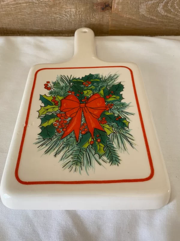 Christmas trivets straight on flat