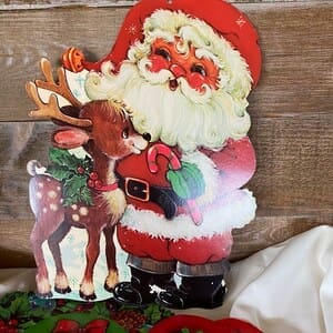 Christmas diecuts Santa and reindeer