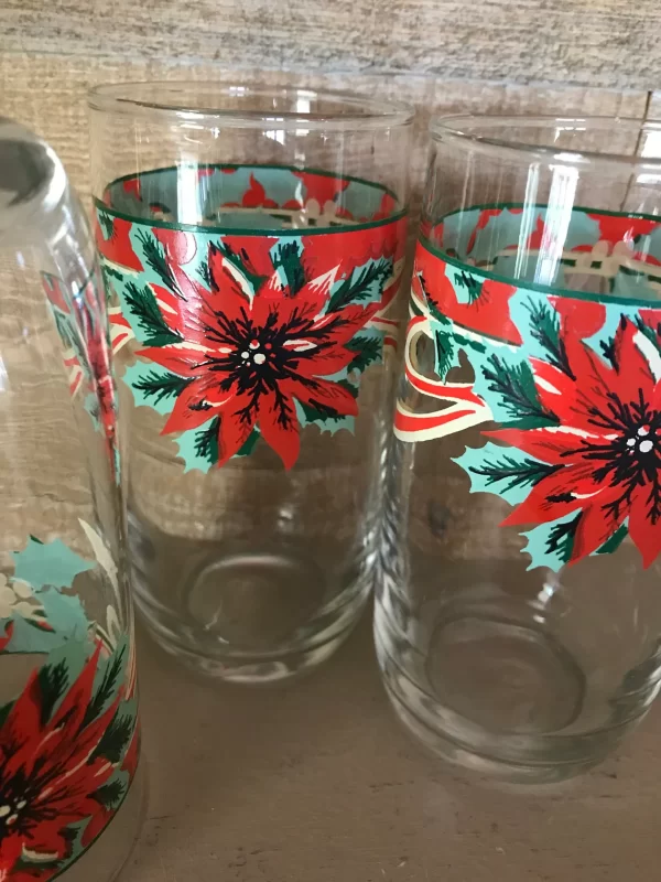 vintage Christmas tumblers holiday tumbler set