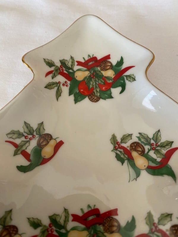 Vintage Christmas tree candy dish top