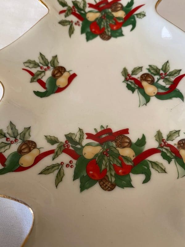 Vintage Christmas tree candy dish bottom