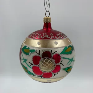 vintage Christopher Radko Christmas ornaments red flower