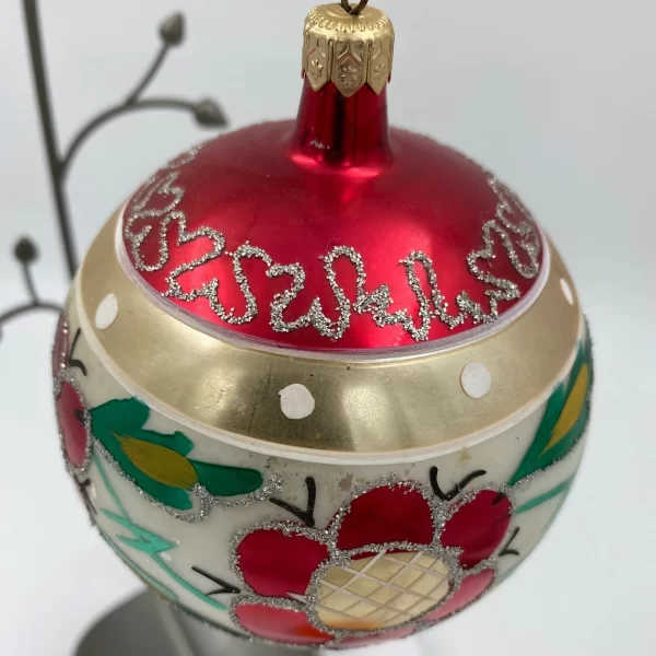 vintage Christopher Radko Christmas ornaments close detail