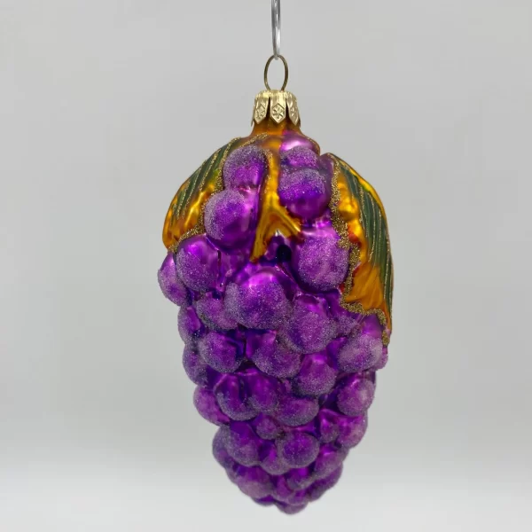 vintage Christopher Radko ornaments hanging grapes