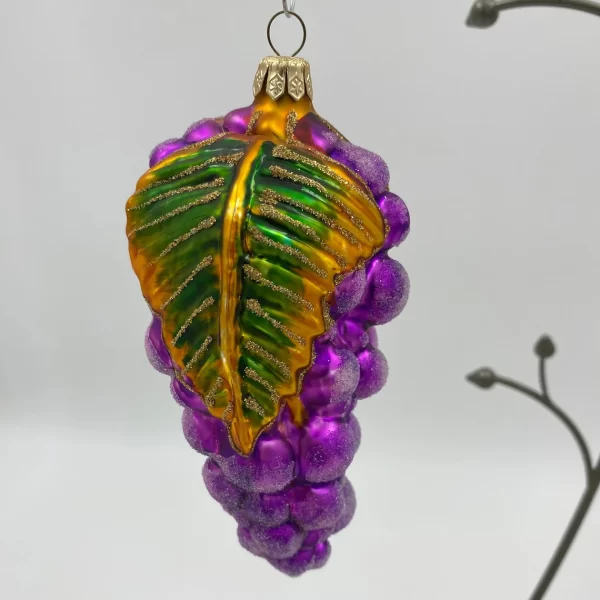 vintage Christopher Radko ornaments grape leaf