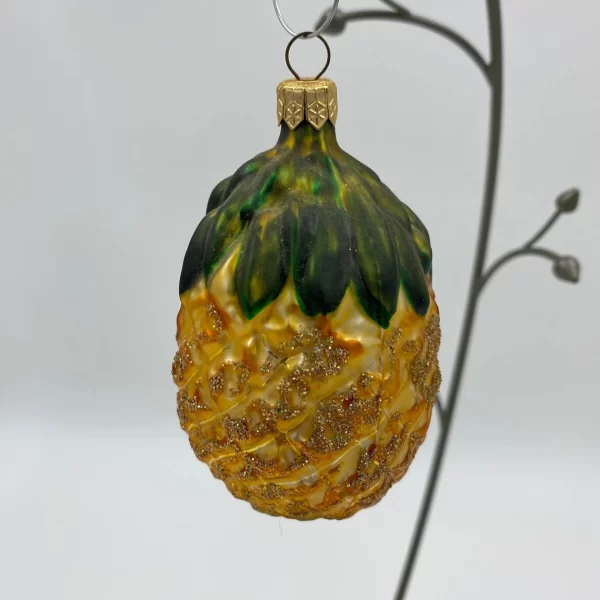 Christopher Radko Christmas ornaments vintage side pineapple