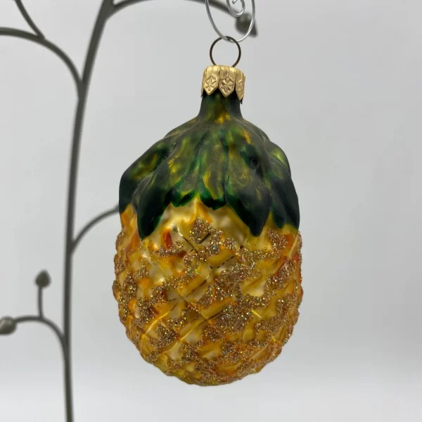 Christopher Radko Christmas ornaments vintage pineapple shape glass ornament