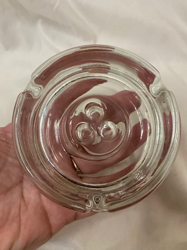 Glass ashtray vintage 1950s bottom 2