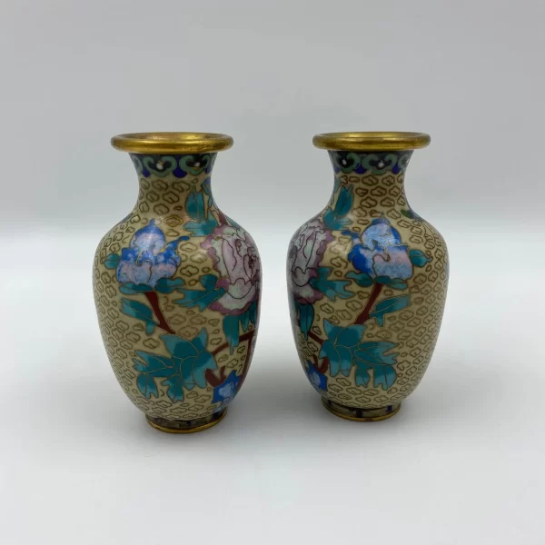 Japanese cloisonne vase side