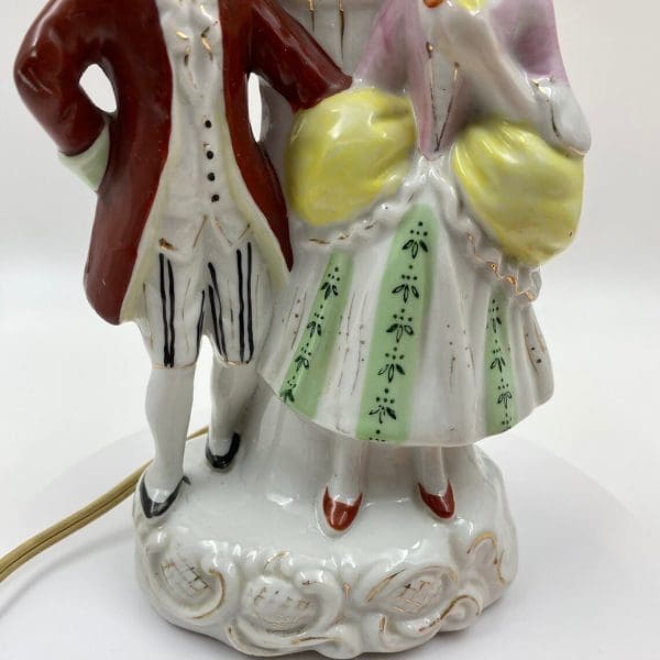 vintage porcelain figurine lamps base