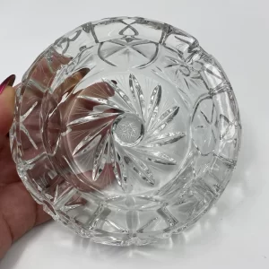 vintage lead crystal ashtray inside