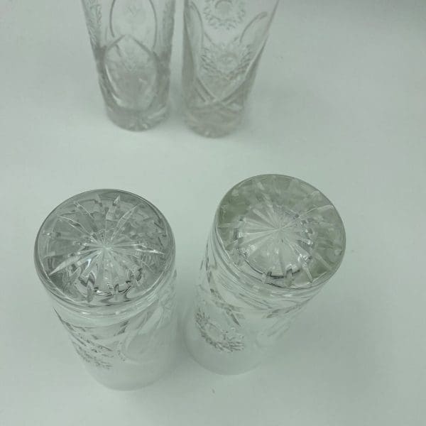 crystal drinking glasses bottom