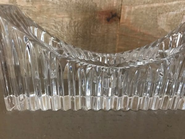 vintage crystal candle holder close