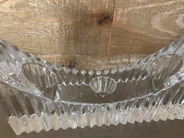 vintage crystal candle holder top