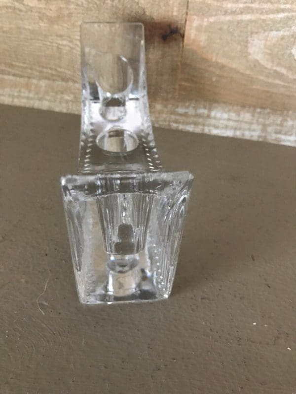 vintage crystal candle holder end